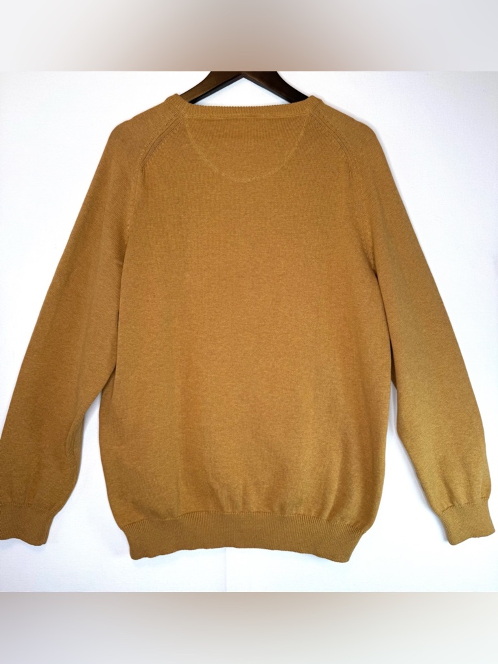 FYNCH HATTON‎ Supersoft Cotton Crew Neck Sweater men’s size XXL preppy, Wheat - Picture 9 of 9